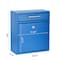 Adiroffice Medium Steel Drop Box Wall-Mount Locking Mailbox, Blue ADI631-05-BLU-MK - alternate 4